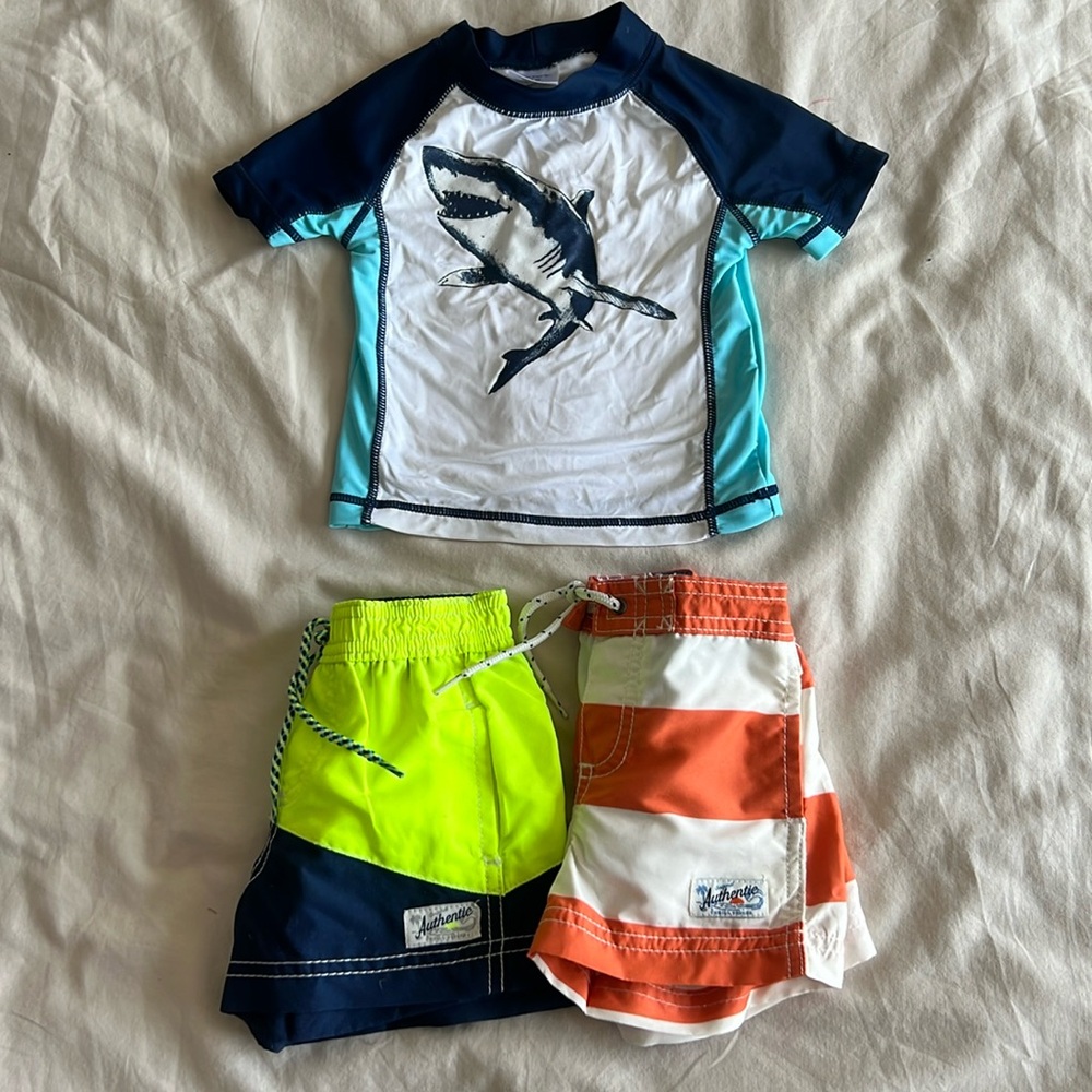 Set of 2 NWOT swim trunks and swim top